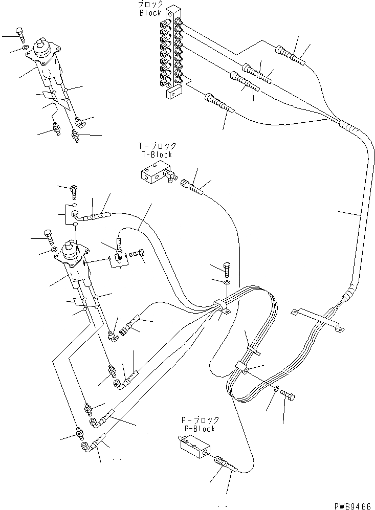 Схема запчастей Komatsu PC230-6 - ОСНОВН. КОНСТРУКЦИЯ (РАБОЧАЯ ЛИНИЯ PPC) (КЛАПАН PPCAND ПАТРУБКИ ЛЕВОЙ СТОЙКИ)(№7-) КАБИНА ОПЕРАТОРА И СИСТЕМА УПРАВЛЕНИЯ