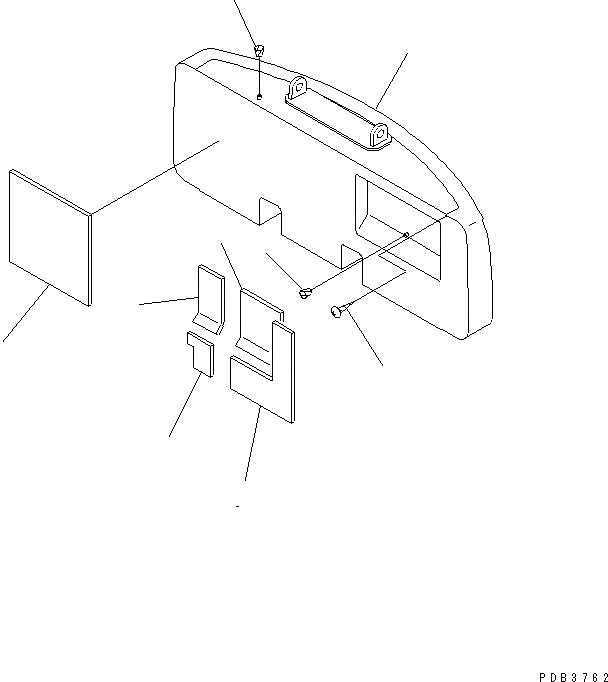 Схема запчастей Komatsu PC230-6 - ПРОТИВОВЕС (ПЕТЛЯ) (88 KG)(№9-7) ЧАСТИ КОРПУСА