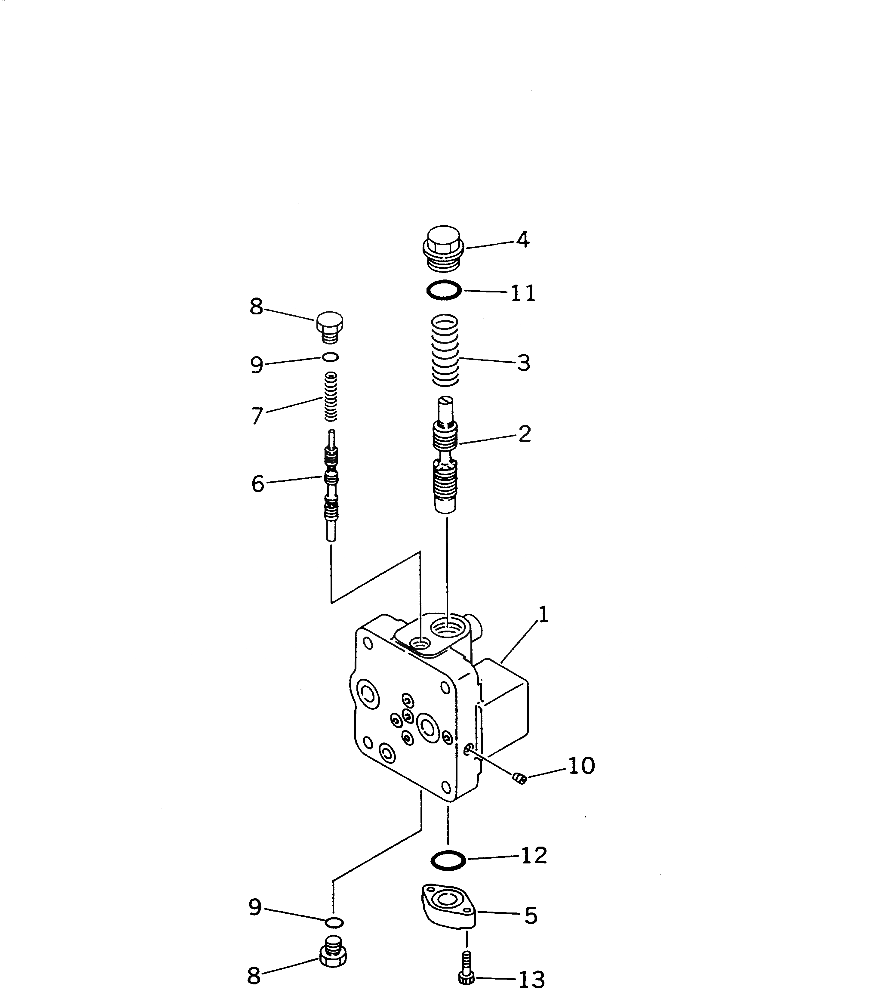 Схема запчастей Komatsu PC230-6 - ОСНОВН. КЛАПАН (-АКТУАТОР) (/)(№7-7) ОСНОВН. КОМПОНЕНТЫ И РЕМКОМПЛЕКТЫ