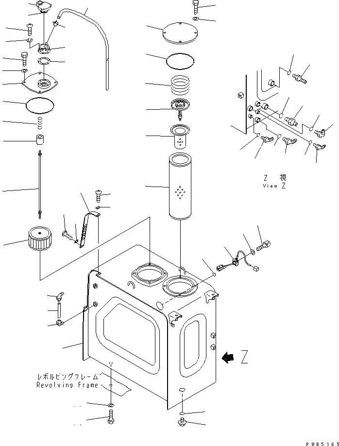 Схема запчастей Komatsu PC230-6 - ГИДР. БАК. (С ДАТЧИКОМ)(№9-7) ГИДРАВЛИКА