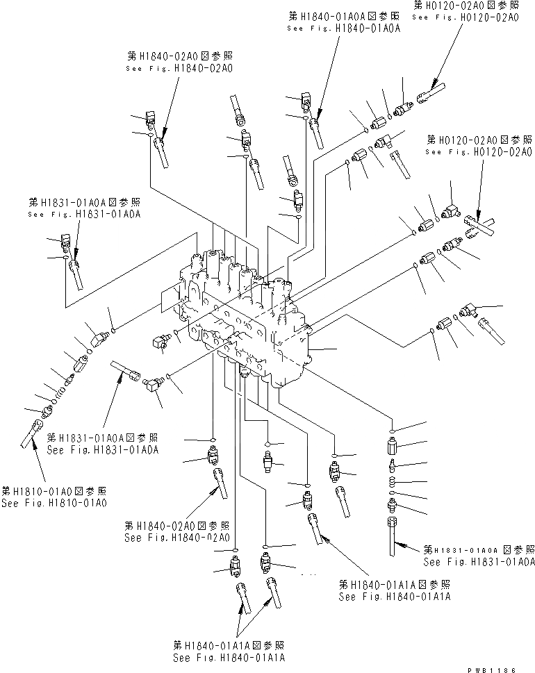 Схема запчастей Komatsu PC230-6 - ОСНОВН. КЛАПАН (КЛАПАН) ( АКТУАТОР)(№-8) ГИДРАВЛИКА