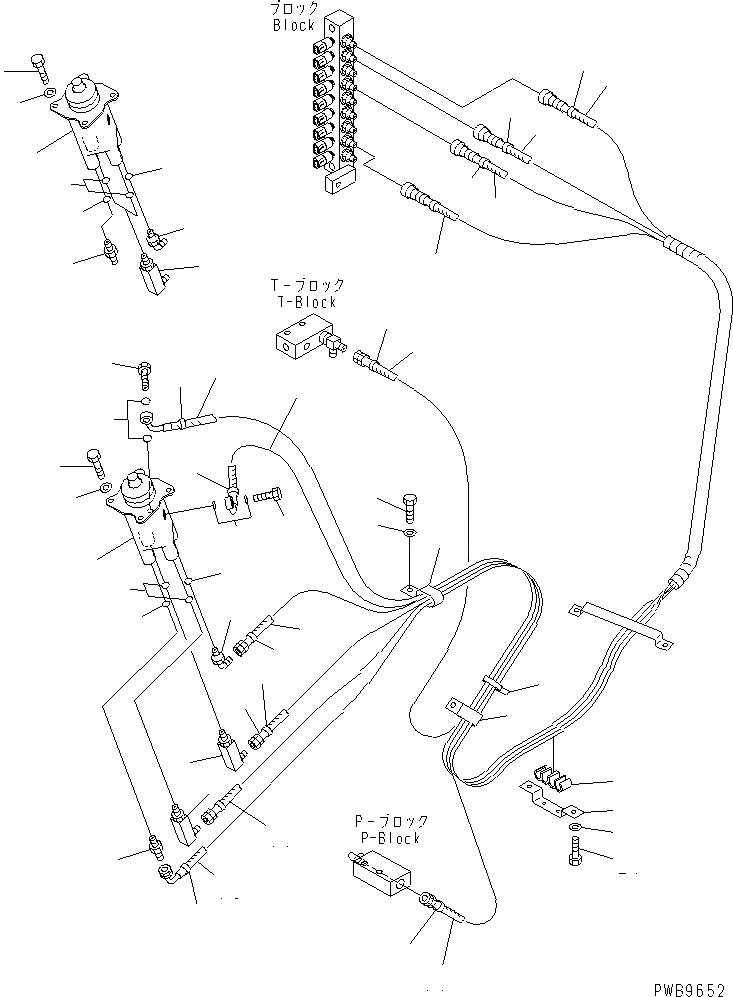 Схема запчастей Komatsu PC230-6 - ОСНОВН. КОНСТРУКЦИЯ (РАБОЧАЯ ЛИНИЯ PPC) (КЛАПАН PPCAND ПАТРУБКИ ЛЕВОЙ СТОЙКИ)(№77-) КАБИНА ОПЕРАТОРА И СИСТЕМА УПРАВЛЕНИЯ
