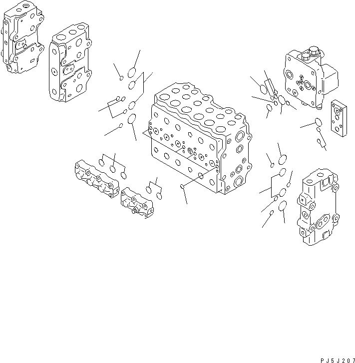 Схема запчастей Komatsu PC230-6 - ОСНОВН. КЛАПАН (-АКТУАТОР) (/) (БЕЗ КЛАПАН БЕЗОПАСНОСТИ)(№77-) ОСНОВН. КОМПОНЕНТЫ И РЕМКОМПЛЕКТЫ