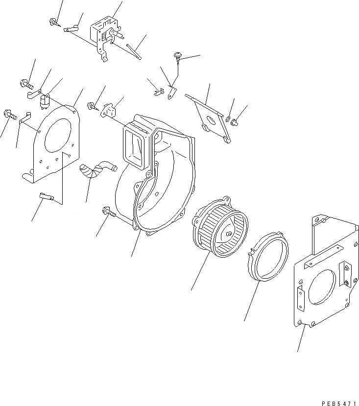 Схема запчастей Komatsu PC230-6 - НАГНЕТАТЕЛЬ В СБОРЕ (С КОНДИЦИОНЕРОМ)(№-8) ОСНОВН. КОМПОНЕНТЫ И РЕМКОМПЛЕКТЫ