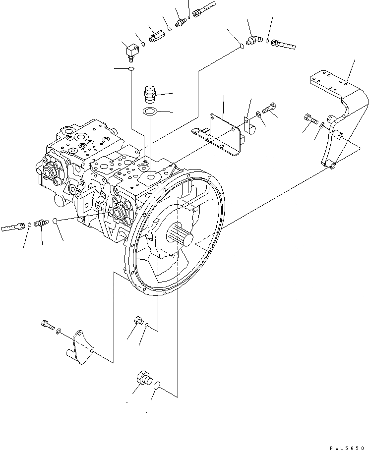 Схема запчастей Komatsu PC230-7-AA - ОСНОВН. НАСОС (СОЕДИНИТЕЛЬН. ЧАСТИ) (С ПРОХОДНЫМ ФИЛЬТРОМ) ГИДРАВЛИКА