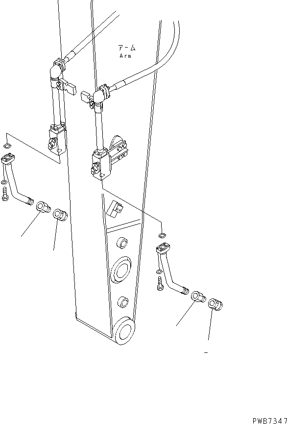 Схема запчастей Komatsu PC230LC-7-BA - ПЕРЕХОДНИК ДЛЯ МОЛОТА (ДЛЯ FURUKAWA AND ATLAS) РАБОЧЕЕ ОБОРУДОВАНИЕ