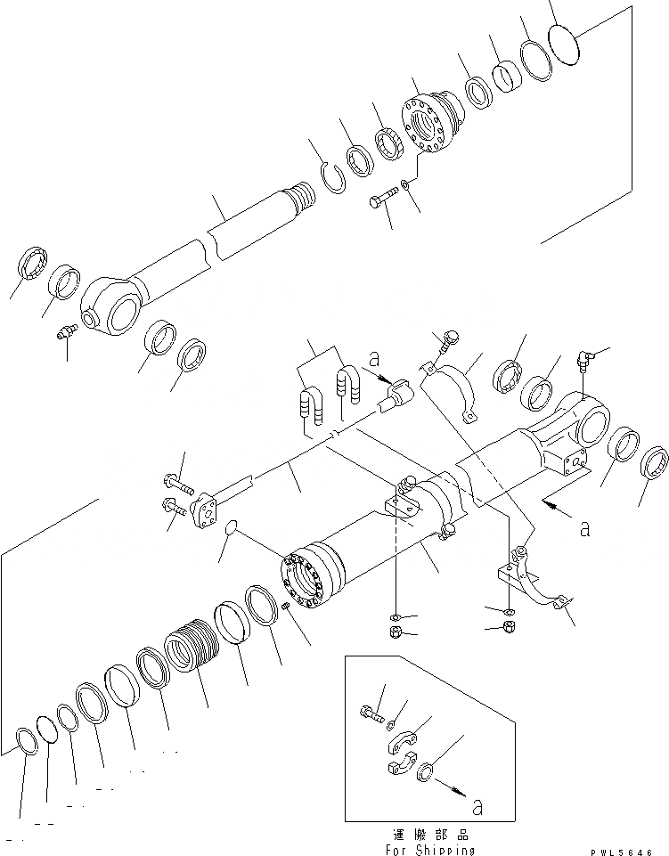 Схема запчастей Komatsu PC230LC-7-BA - ЦИЛИНДР КОВША (СПЕЦ-Я ДЛЯ РАЗРУШ. ЗДАНИЙ) ОСНОВН. КОМПОНЕНТЫ И РЕМКОМПЛЕКТЫ