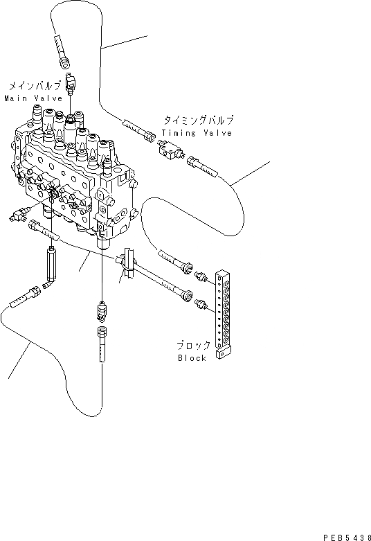 Схема запчастей Komatsu PC230LC-6 - ОСНОВН. ЛИНИЯ PPC (TIMMING КЛАПАН ШЛАНГИ)(№77-9) ГИДРАВЛИКА