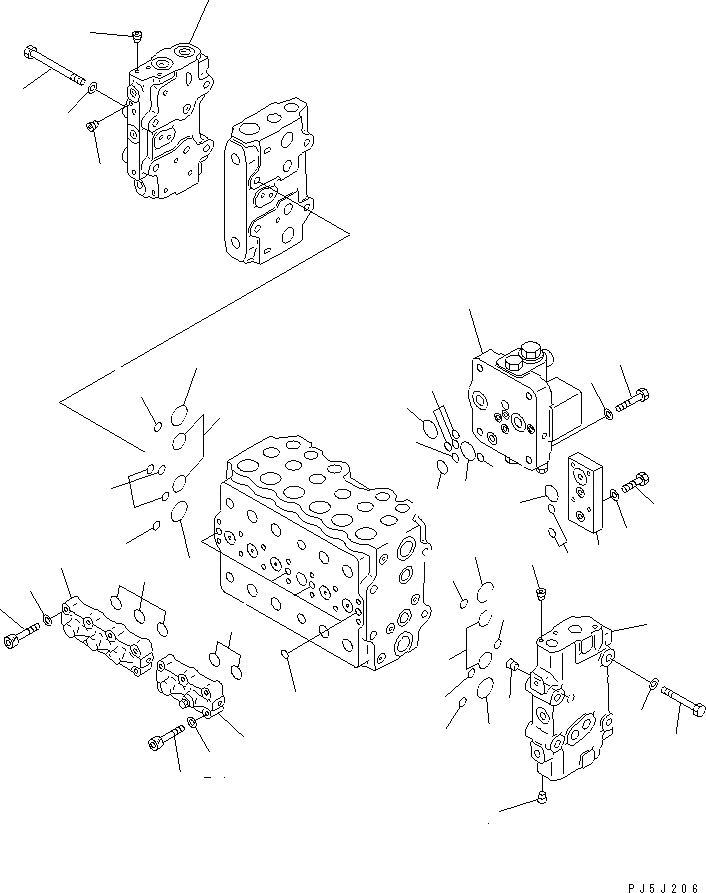 Схема запчастей Komatsu PC230LC-6 - ОСНОВН. КЛАПАН (-АКТУАТОР) (/) (БЕЗ КЛАПАН БЕЗОПАСНОСТИ)(№7-7) ОСНОВН. КОМПОНЕНТЫ И РЕМКОМПЛЕКТЫ