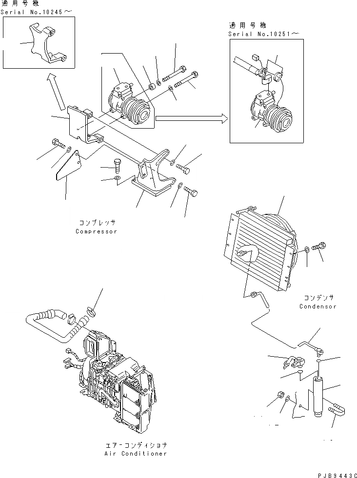 Схема запчастей Komatsu PC230LC-6 - КОНДИЦ. ВОЗДУХА (БЛОК)(№77-) КАБИНА ОПЕРАТОРА И СИСТЕМА УПРАВЛЕНИЯ