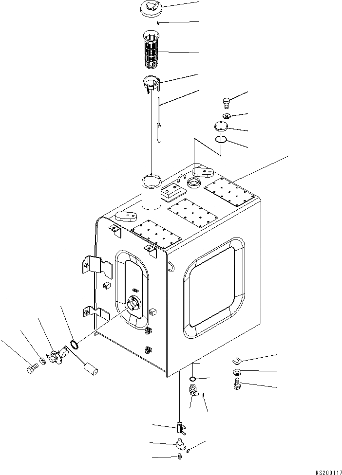 Схема запчастей Komatsu PC230NHD-8K - ТОПЛИВН. БАК. (№K-K9) D ТОПЛИВН. БАК. AND КОМПОНЕНТЫ