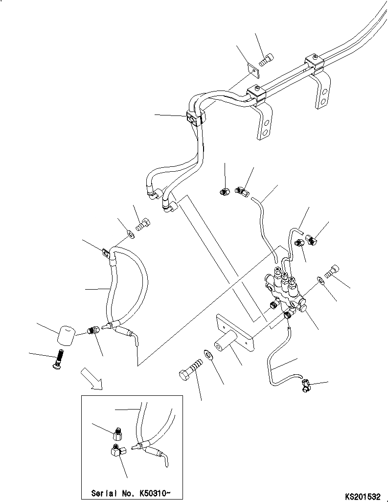 Схема запчастей Komatsu PC230NHD-8K - АВТОМАТИЧ. СМАЗ. (СОЕДИНЕНИЕ КОВША) (№K-) G АВТОМАТИЧ. СМАЗ. СИСТЕМА