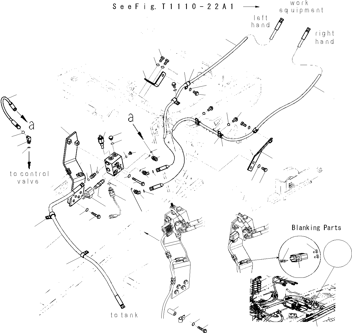 Схема запчастей Komatsu PC230NHD-8K - БЫСТРОСЪЕМН. МЕХ-М КЛАПАН (2-СЕКЦИОНН. СТРЕЛА) (ШАССИ) H ГИДРАВЛИКА