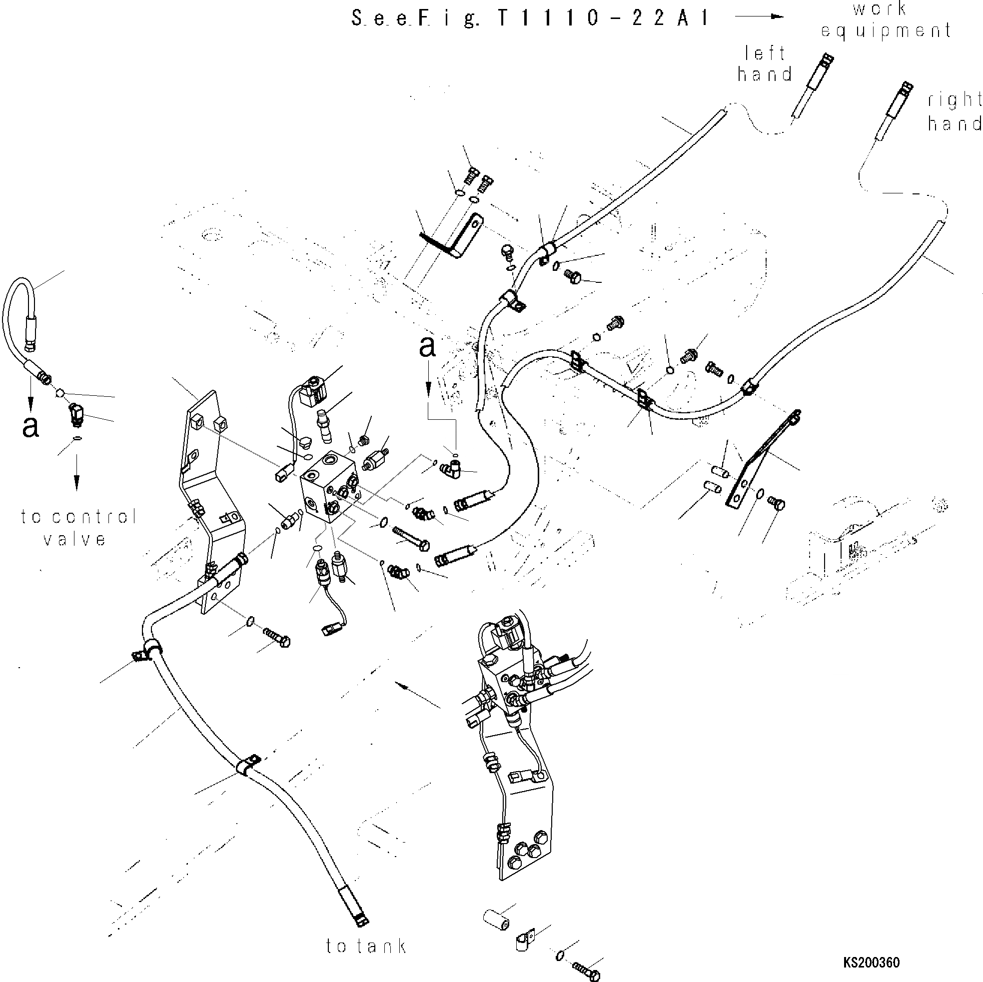 Схема запчастей Komatsu PC230NHD-8K - БЫСТРОСЪЕМН. МЕХ-М КЛАПАН (2-СЕКЦИОНН. СТРЕЛА) (ШАССИ) H ГИДРАВЛИКА