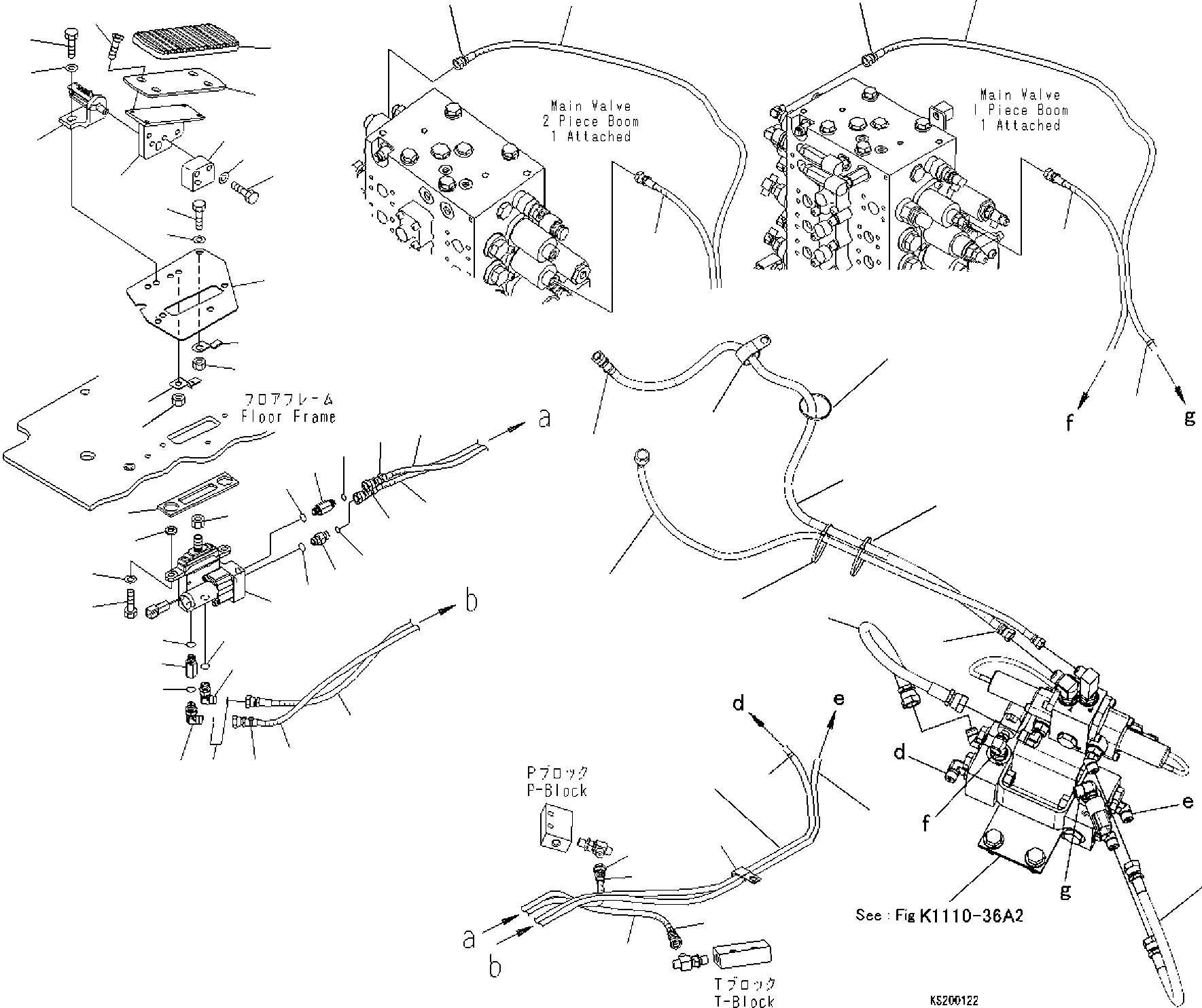 Схема запчастей Komatsu PC230NHD-8K - ОСНОВН. КОНСТРУКЦИЯ (УПРАВЛ. НАВЕСН. ОБОРУД.) ДЛЯ 1-СЕКЦИОНН. СТРЕЛЫ , -ATT & 2-СЕКЦИОНН. СТРЕЛА , ATT (№K-) K OPERATORґS ОБСТАНОВКА И СИСТЕМА УПРАВЛЕНИЯ