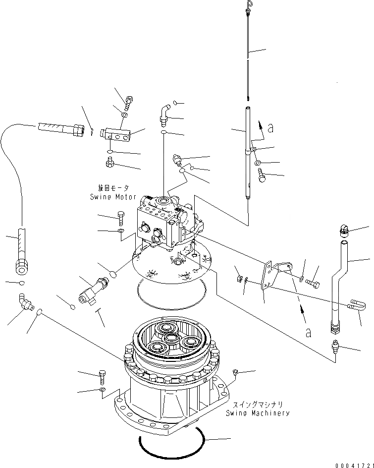 Схема запчастей Komatsu PC230NHD-8K - МЕХАНИЗМ ПОВОРОТА (/) N ПОВОРОТН. КРУГ И КОМПОНЕНТЫ