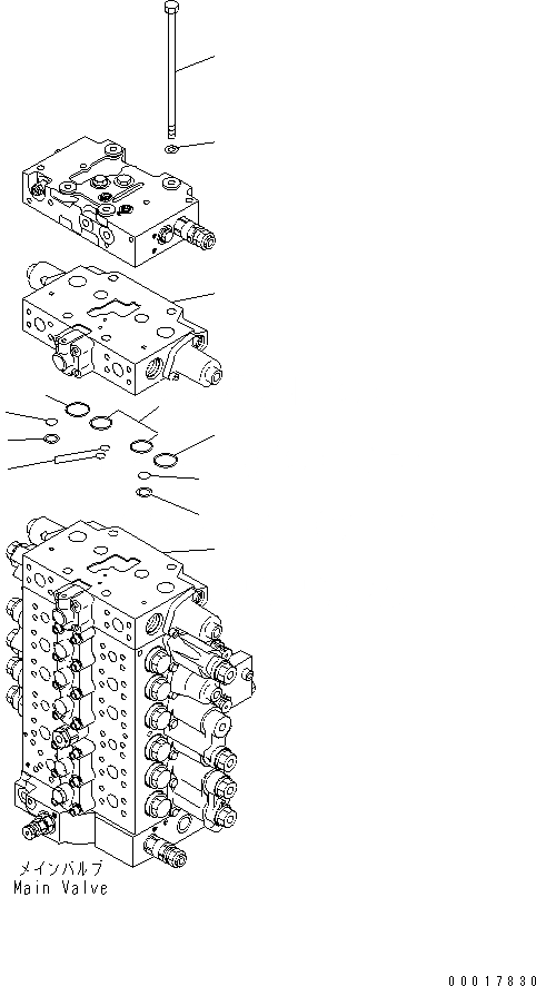 Схема запчастей Komatsu PC230NHD-7K - ОСНОВН. КЛАПАН (ДОПОЛН. РЕМКОМПЛЕКТ) (ACATUATIR) ГИДРАВЛИКА