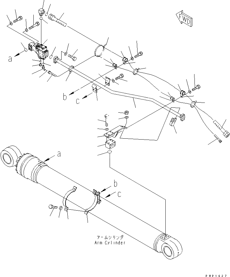 Схема запчастей Komatsu PC230NHD-7K - КЛАПАН ПЕРЕГРУЗКИ СТРЕЛЫ (СТРЕЛА И РУКОЯТЬ) (ЦИЛИНДР РУКОЯТИ ) (/) (ДЛЯ 2-СЕКЦИОНН. СТРЕЛЫ) ГИДРАВЛИКА