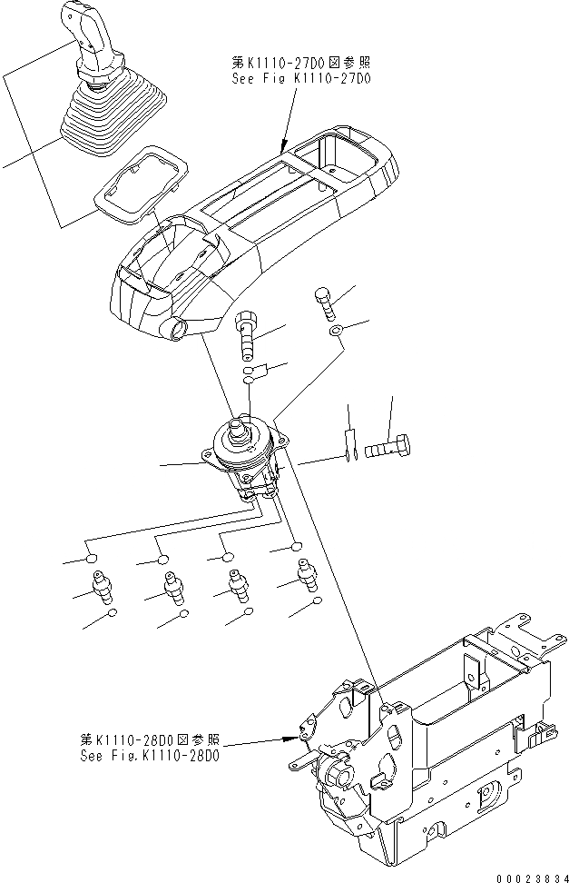 Схема запчастей Komatsu PC230NHD-7K - ОСНОВН. КОНСТРУКЦИЯ (КАБИНА) (РЫЧАГ И КЛАПАН) (ЛЕВ.)(№K7-) КАБИНА ОПЕРАТОРА И СИСТЕМА УПРАВЛЕНИЯ