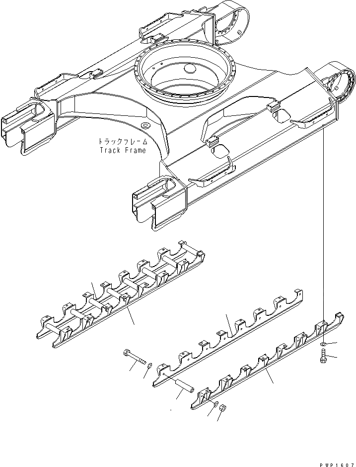 Схема запчастей Komatsu PC230NHD-7K - ПОЛН. ЗАЩИТА ОПОРНЫХ КАТКОВ ХОДОВАЯ
