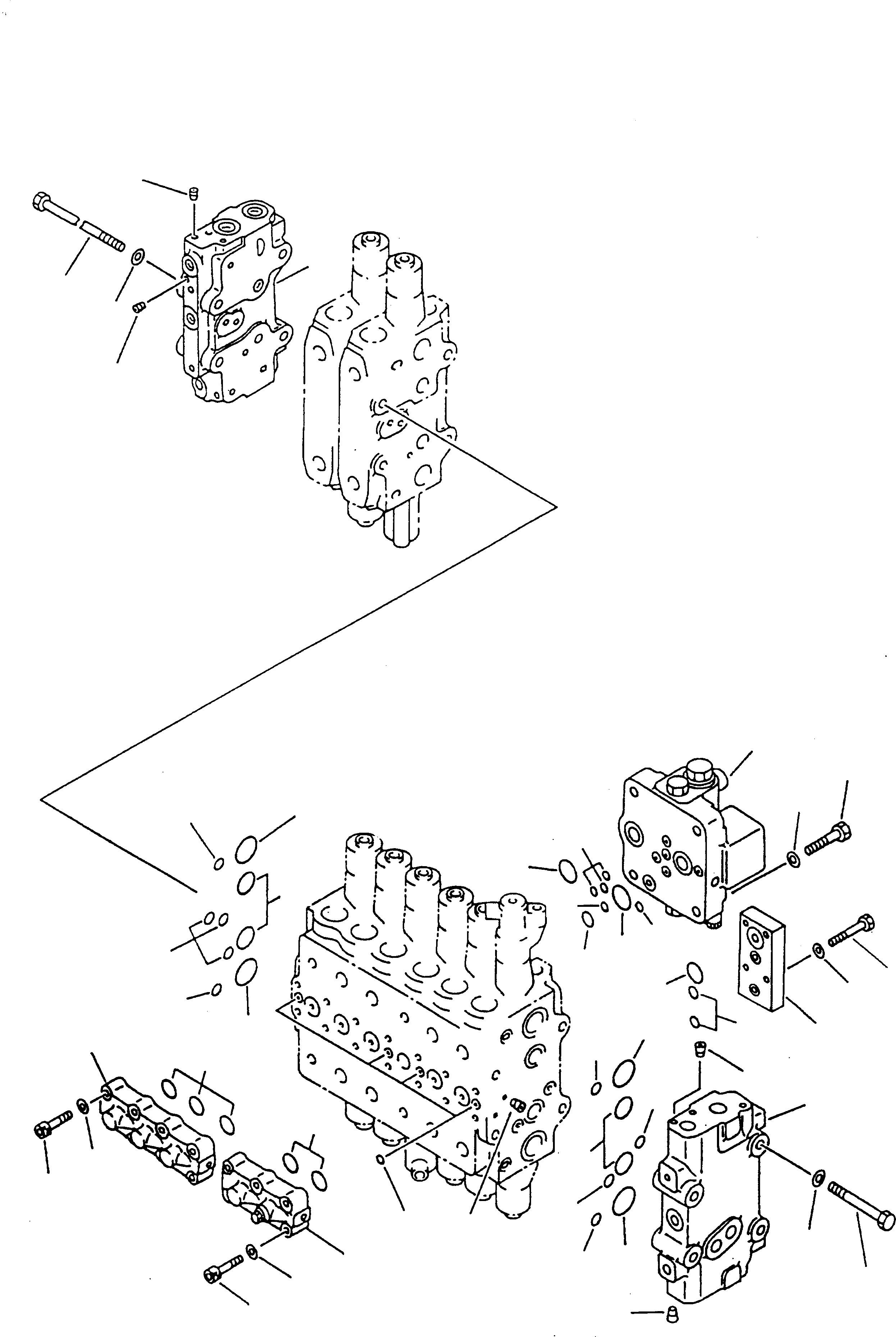 Схема запчастей Komatsu PC240-6K - ОСНОВН. КЛАПАН (-АКТУАТОР) (/)(№K-K999) ГИДРАВЛИКА