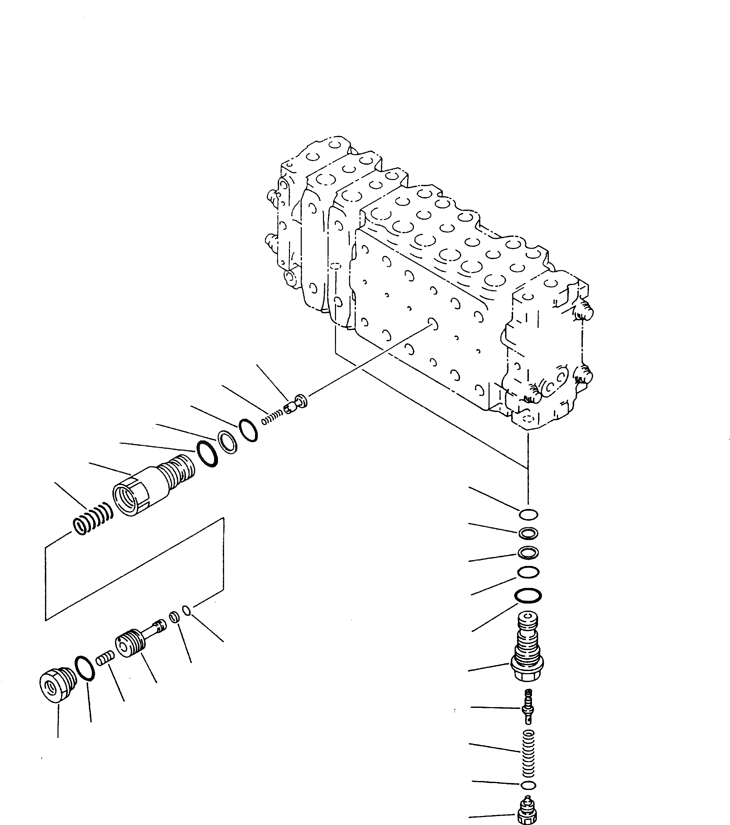 Схема запчастей Komatsu PC240-6K - ОСНОВН. КЛАПАН (-АКТУАТОР) (8/)(№K-K999) ГИДРАВЛИКА