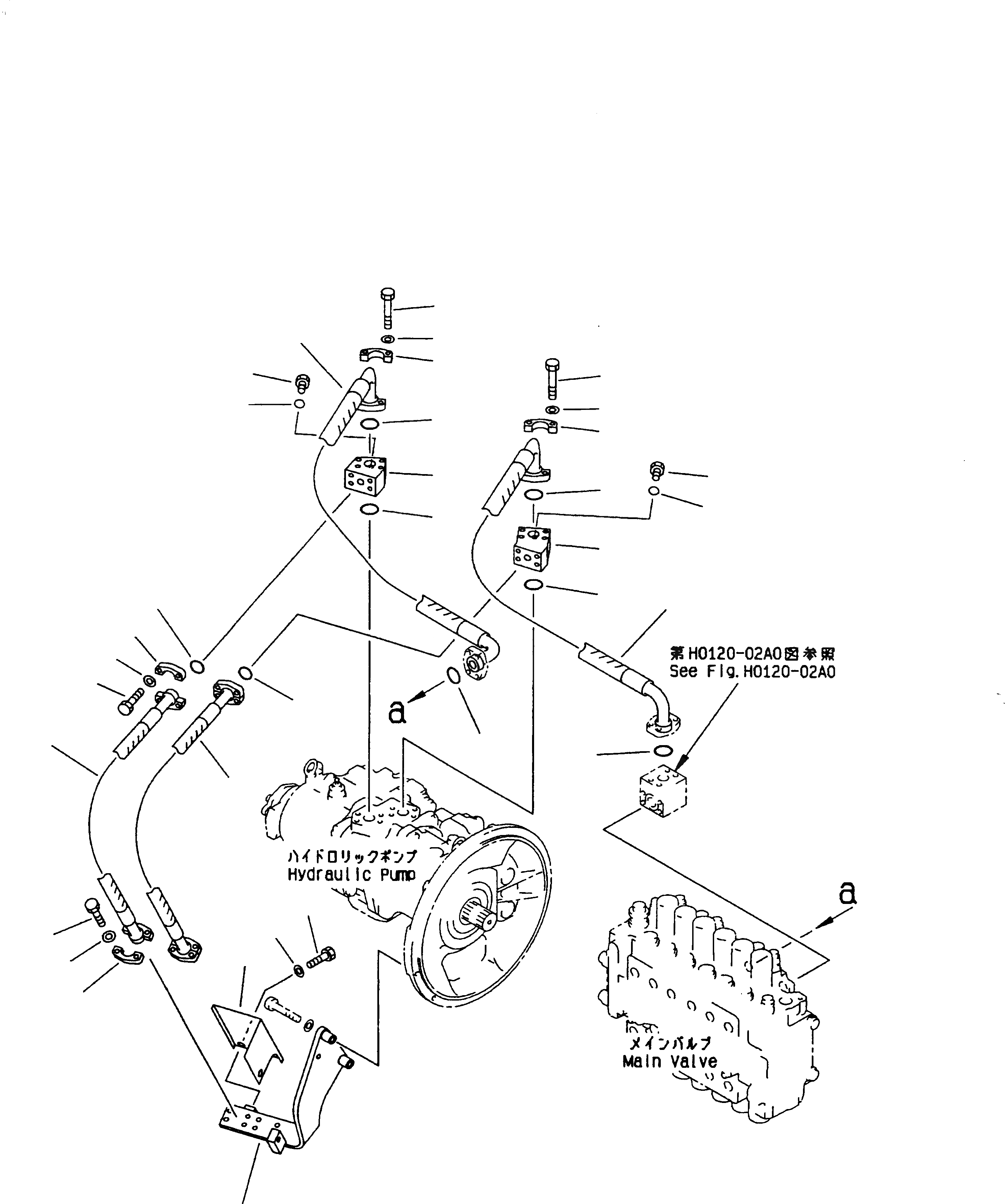 Схема запчастей Komatsu PC240-6K - ЛИНИЯ ПОДАЧИ(№K-K999) ГИДРАВЛИКА
