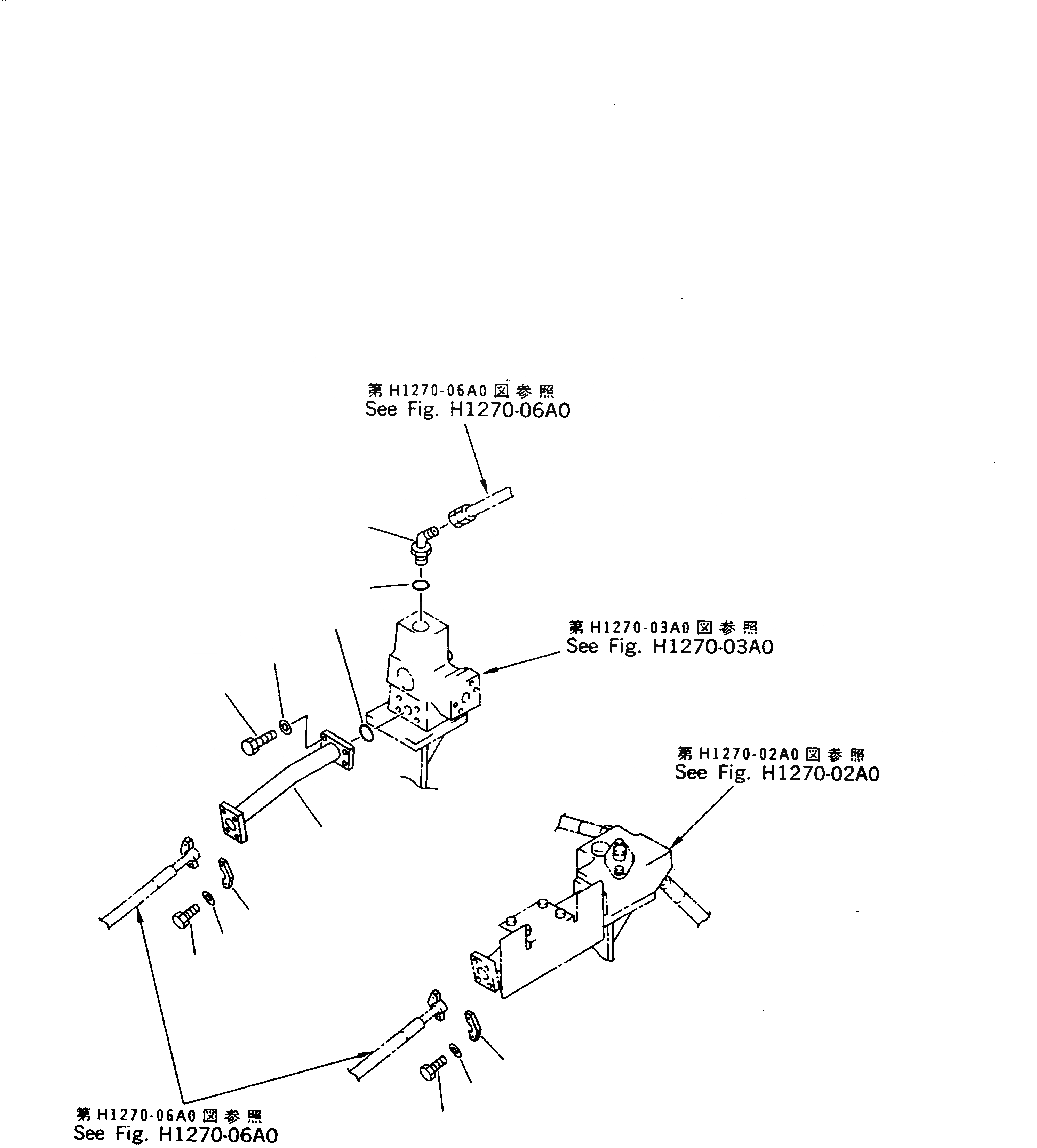 Схема запчастей Komatsu PC240-6K - НАВЕСНОЕ ОБОРУД-Е ( АКТУАТОР) (CROSS КЛАПАН¤ ПРАВ.)(№K-K999) ГИДРАВЛИКА