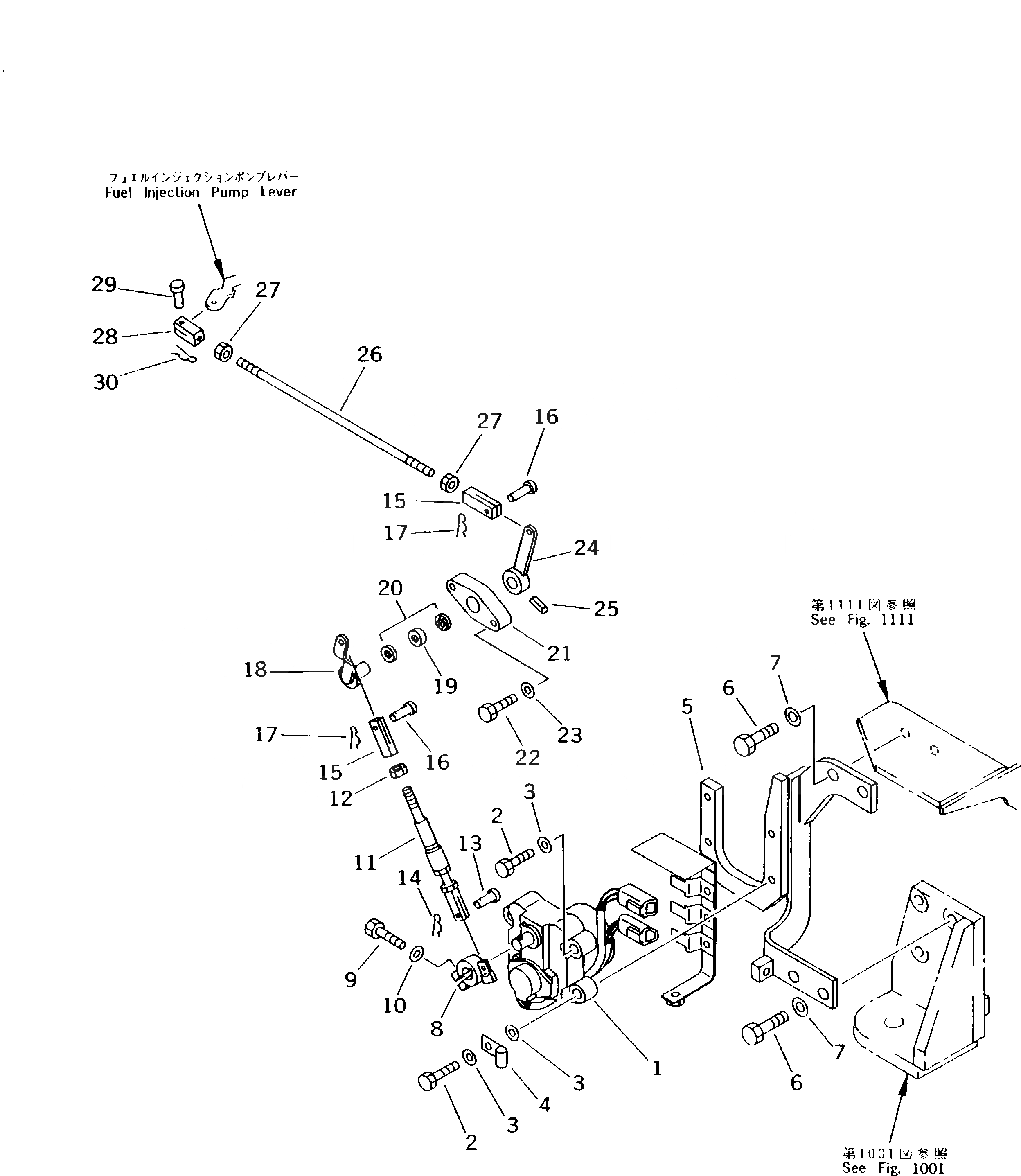 Схема запчастей Komatsu PC240LC-5K - МЕХАНИЗМ УПРАВЛ-Я ПОДАЧЕЙ ТОПЛИВА(№K-K) СИСТЕМА УПРАВЛЕНИЯ И ОСНОВНАЯ РАМА