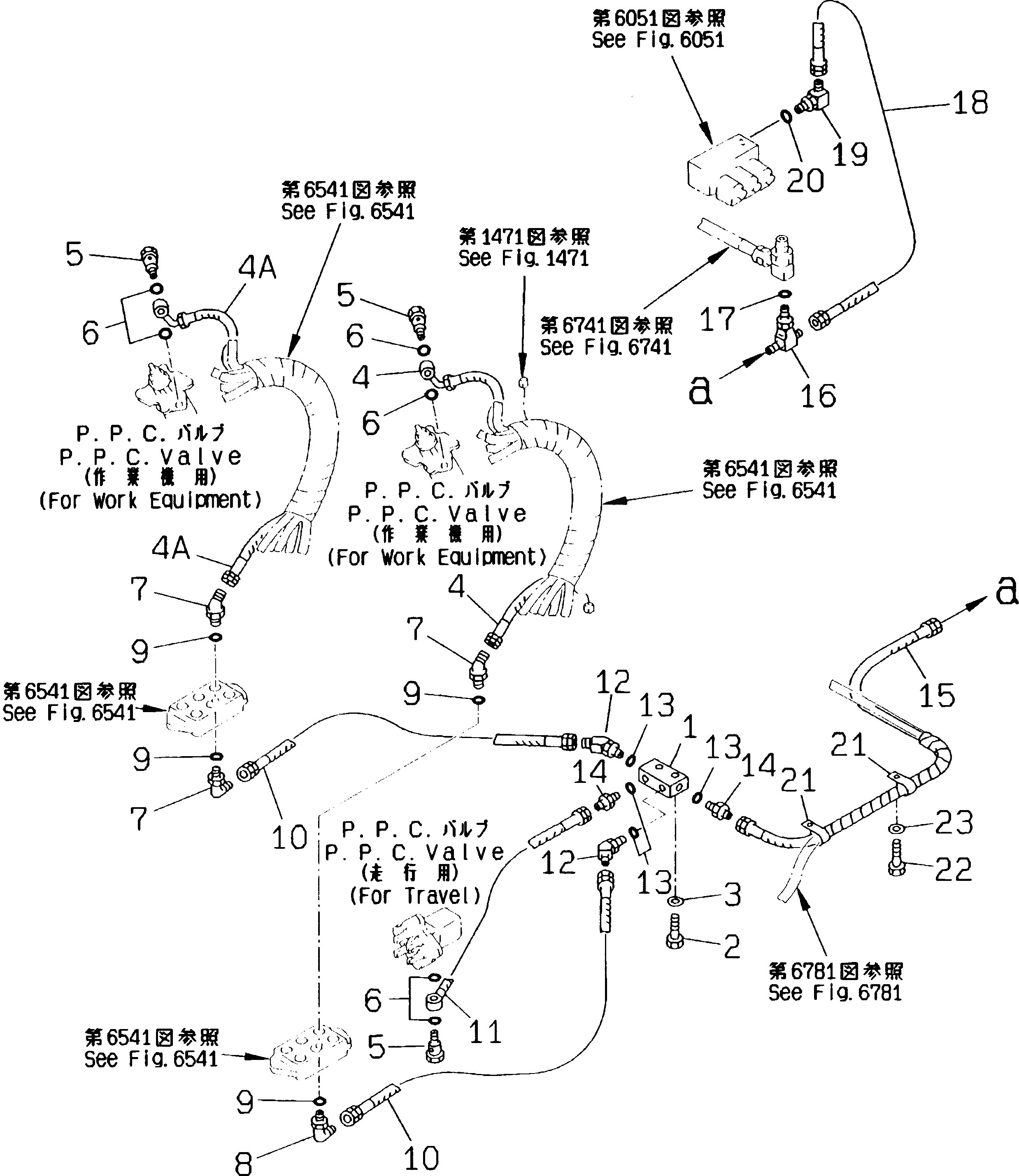 Схема запчастей Komatsu PC240LC-5K - P.P.C. КЛАПАН ВОЗВРАТ. ТРУБЫ(№K-K) УПРАВЛ-Е РАБОЧИМ ОБОРУДОВАНИЕМ