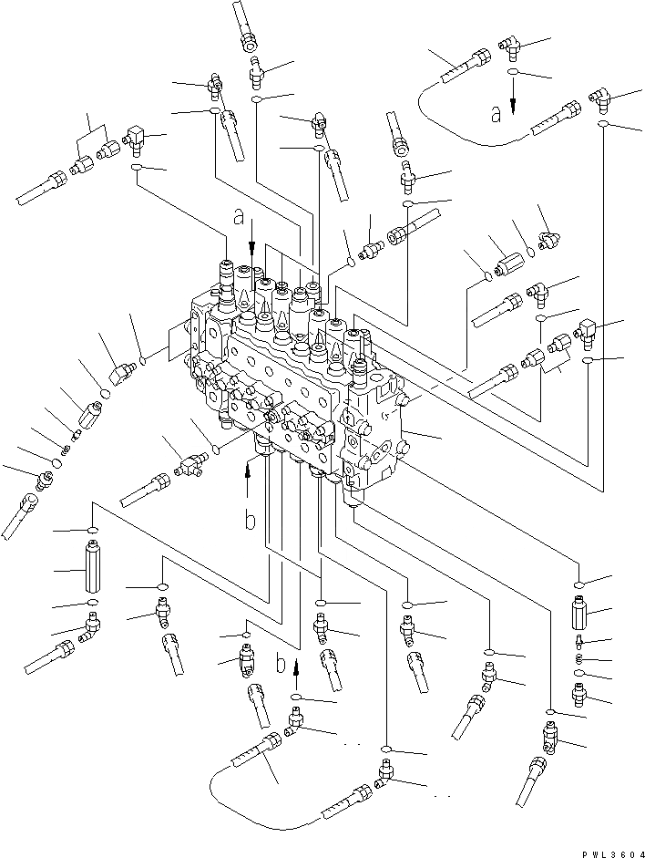 Схема запчастей Komatsu PC240LC-6K - ОСНОВН. КЛАПАН (СОЕДИНИТЕЛЬН. ЧАСТИ) ( АКТУАТОР)(№K-) ГИДРАВЛИКА
