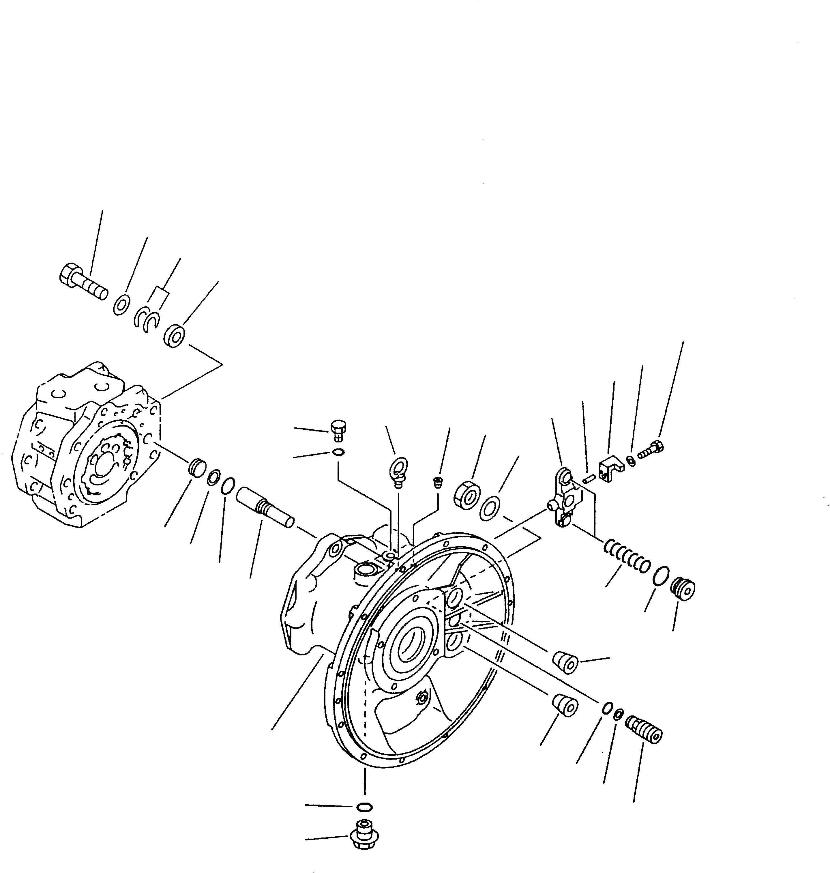 Схема запчастей Komatsu PC240LC-6K - ОСНОВН. НАСОС (/9) (HPV 9+9+BARO-) (С КЛАПАНОМ TVC)(№K-K999) ГИДРАВЛИКА
