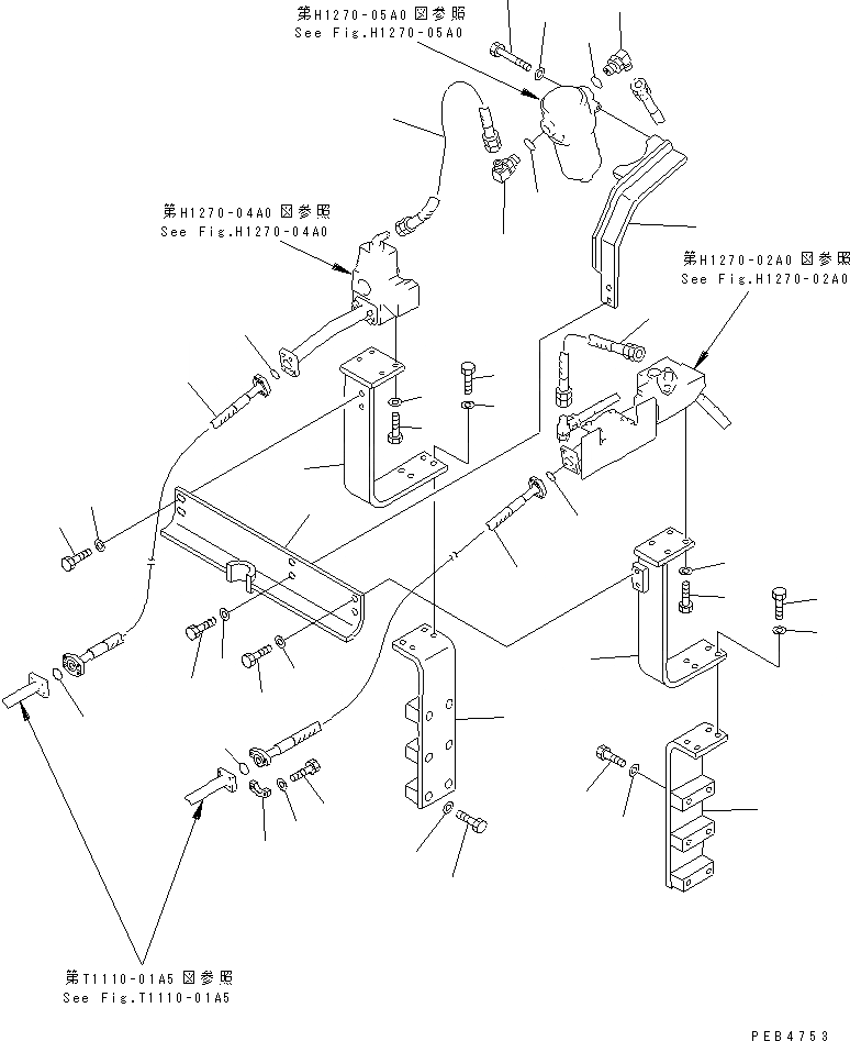 Схема запчастей Komatsu PC240LC-6K - НАВЕСНОЕ ОБОРУД-Е ( АКТУАТОР) (ВОЗВРАТ. ЛИНИЯ)(№K-K999) ГИДРАВЛИКА