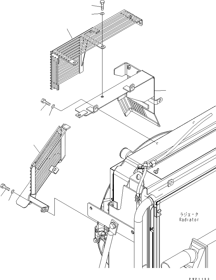Схема запчастей Komatsu PC240LC-7K - ЗАЩИТА ВЕНТИЛЯТОРА СИСТЕМА ОХЛАЖДЕНИЯ