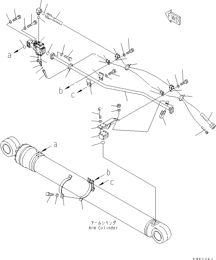 Схема запчастей Komatsu PC240LC-7K - КЛАПАН ПЕРЕГРУЗКИ СТРЕЛЫ (СТРЕЛА И РУКОЯТЬ) (ЦИЛИНДР РУКОЯТИ ) (/) ГИДРАВЛИКА