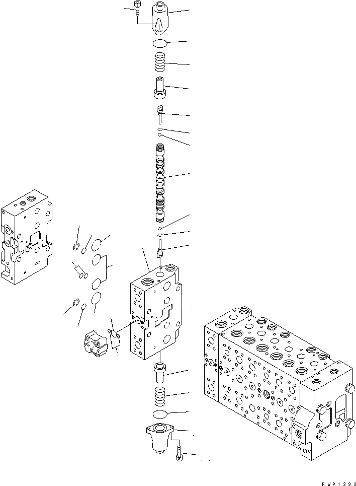 Схема запчастей Komatsu PC240LC-7K - ОСНОВН. КЛАПАН ( АКТУАТОР) (9/) ОСНОВН. КОМПОНЕНТЫ И РЕМКОМПЛЕКТЫ