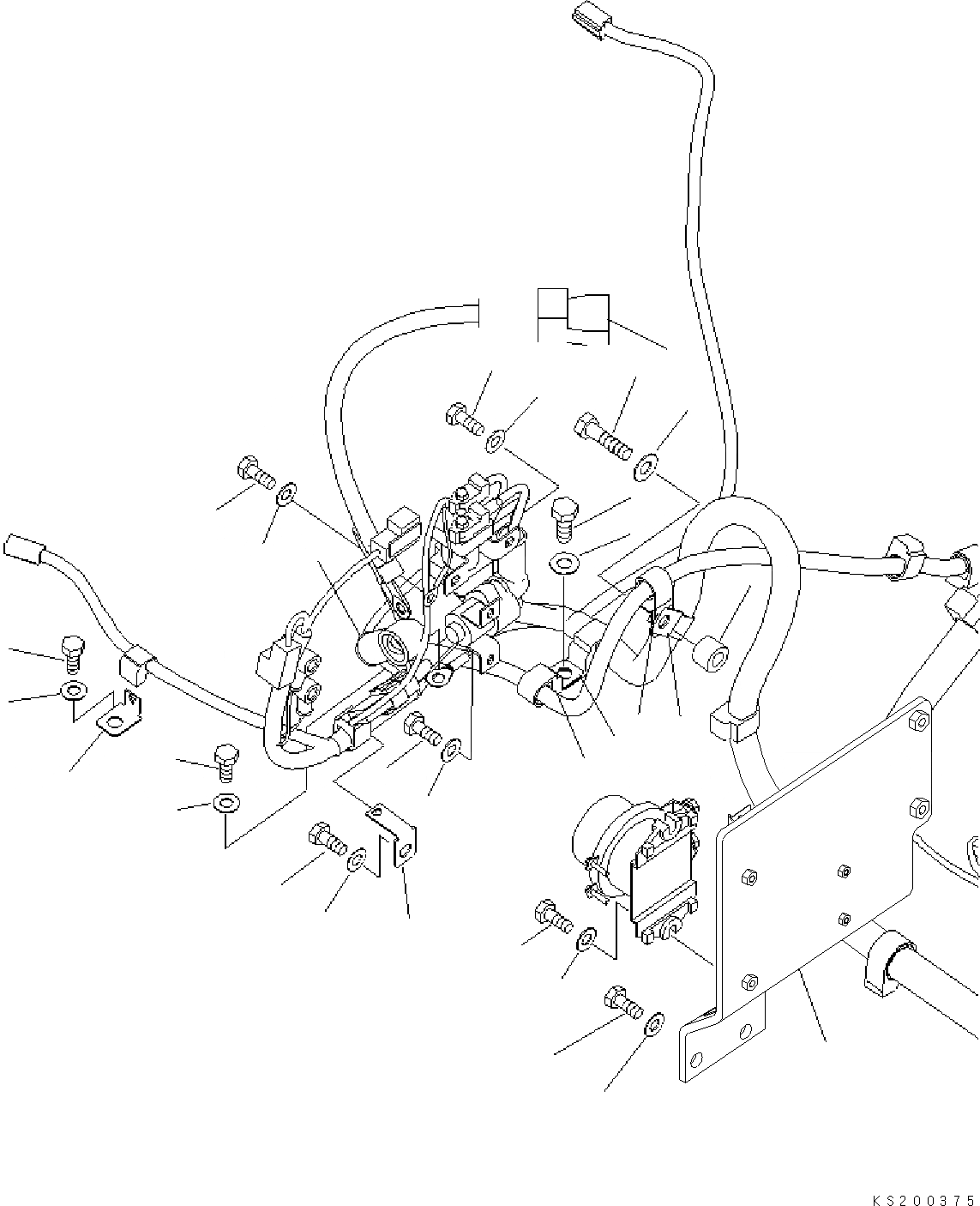 Схема запчастей Komatsu PC240LC-8K - ЭЛЕКТРОПРОВОДКА (ПРОВОДКА СТАРТЕРА) (№K-) E ЭЛЕКТРИКА