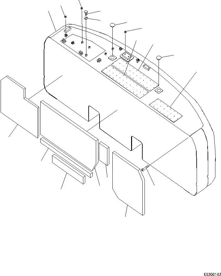 Схема запчастей Komatsu PC240LC-8K - ПРОТИВОВЕС (С ЗАДН. VIEW CAMERA) (№ K-K9) M ЧАСТИ КОРПУСА