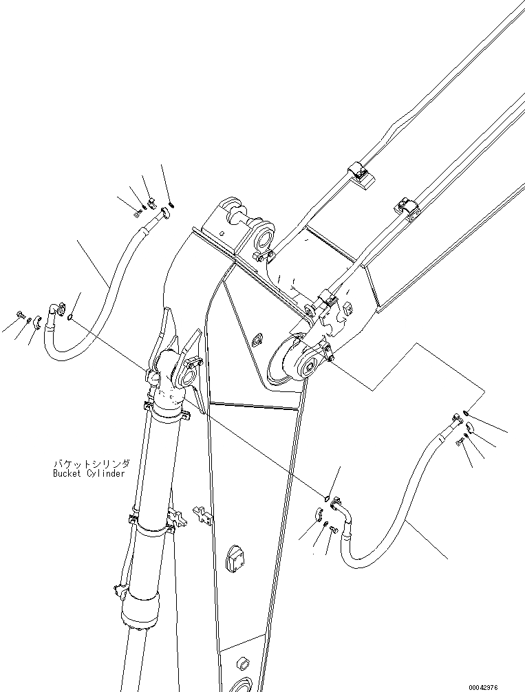 Схема запчастей Komatsu PC240LC-8K - ЦИЛИНДР КОВША ТРУБЫ T РАБОЧЕЕ ОБОРУДОВАНИЕ