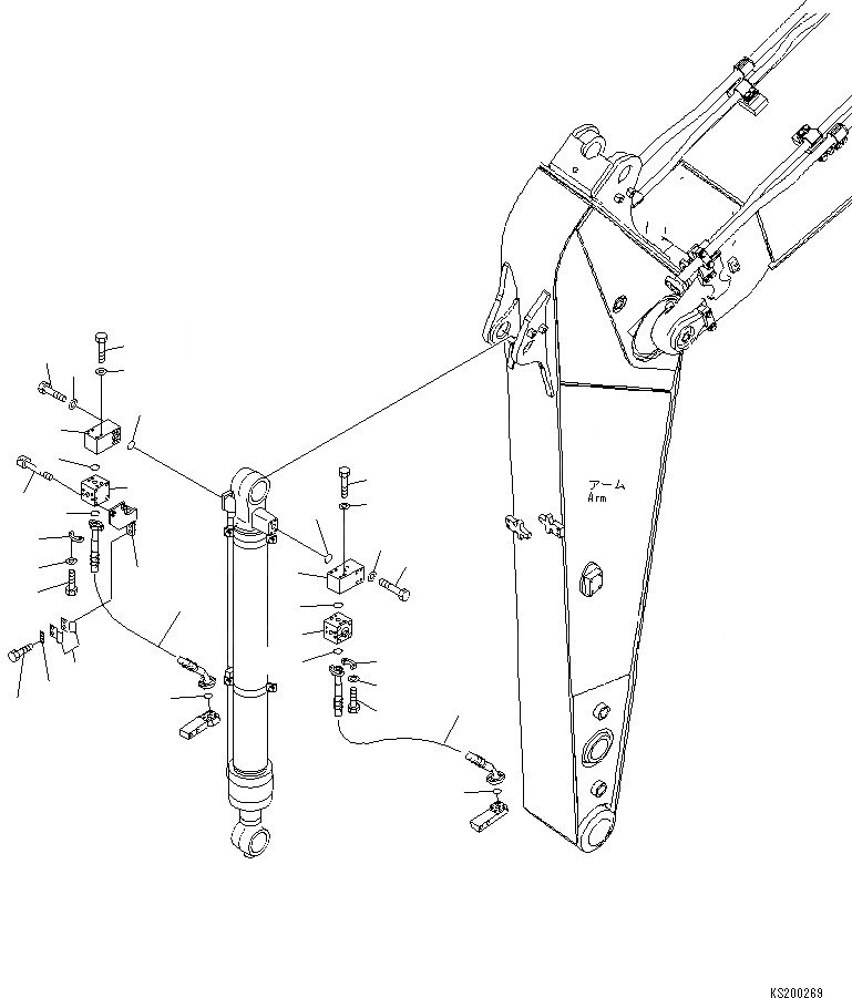 Схема запчастей Komatsu PC240LC-8K - ГРЕЙФЕРН. ТРУБЫ (.M РУКОЯТЬ) (/) T РАБОЧЕЕ ОБОРУДОВАНИЕ