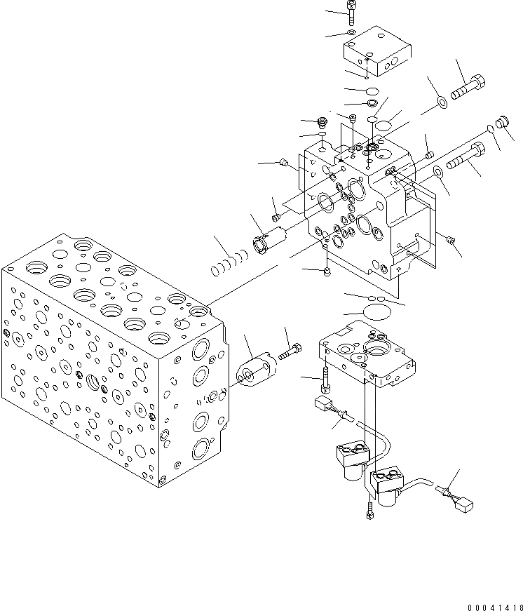 Схема запчастей Komatsu PC240LC-8K - ОСНОВН. КЛАПАН (-АКТУАТОР) (/) Y ОСНОВН. КОМПОНЕНТЫ И РЕМКОМПЛЕКТЫ