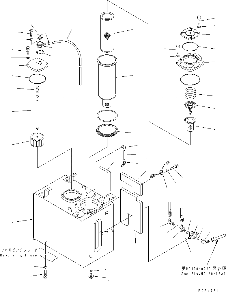 Схема запчастей Komatsu PC240NLC-6K - ГИДР. БАК. (С ДАТЧИКОМ)(№K-K999) ГИДРАВЛИКА