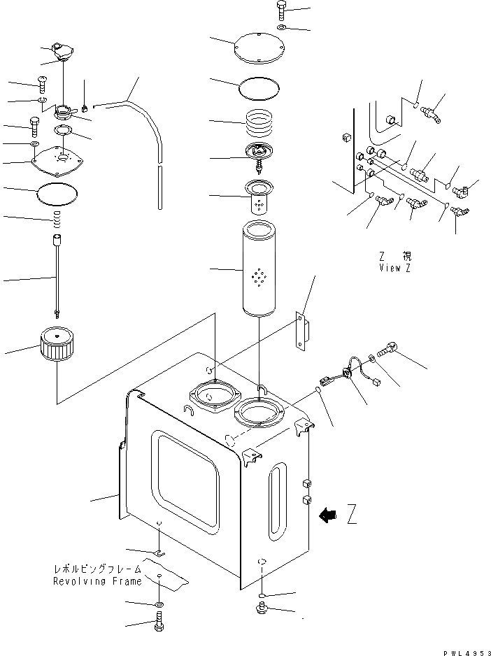 Схема запчастей Komatsu PC240NLC-6K - ГИДР. БАК. (С ДАТЧИКОМ)(№K-) ГИДРАВЛИКА