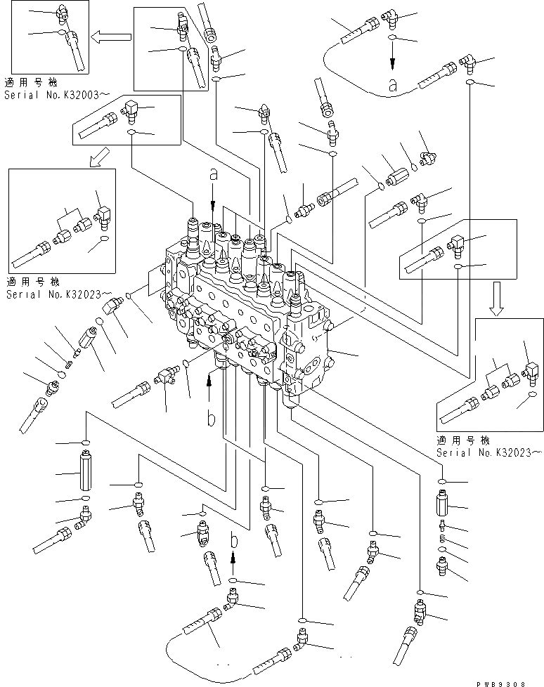 Схема запчастей Komatsu PC240NLC-6K - ОСНОВН. КЛАПАН (СОЕДИНИТЕЛЬН. ЧАСТИ) ( АКТУАТОР) (БЕЗ НАВЕСН. ОБОРУД)(№K-) ГИДРАВЛИКА