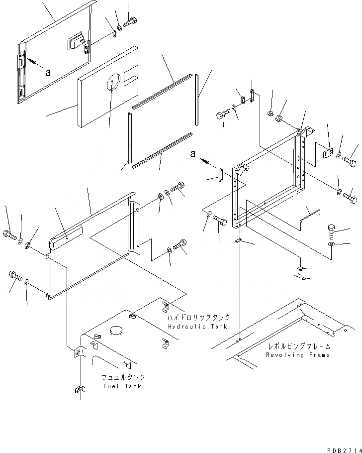 Схема запчастей Komatsu PC240NLC-6K - ПРАВ. ДВЕРЬ (КАБИНА)(№K-K999) ЧАСТИ КОРПУСА