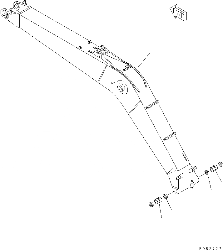 Схема запчастей Komatsu PC240NLC-6K - СТРЕЛА РАБОЧЕЕ ОБОРУДОВАНИЕ