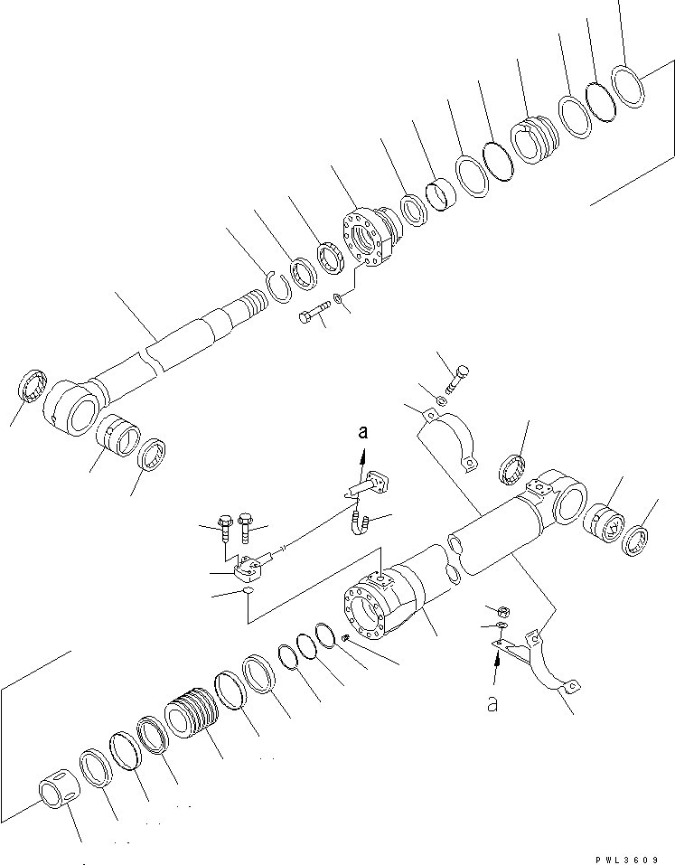 Схема запчастей Komatsu PC240NLC-6K - ЦИЛИНДР СТРЕЛЫ(№K-) РАБОЧЕЕ ОБОРУДОВАНИЕ