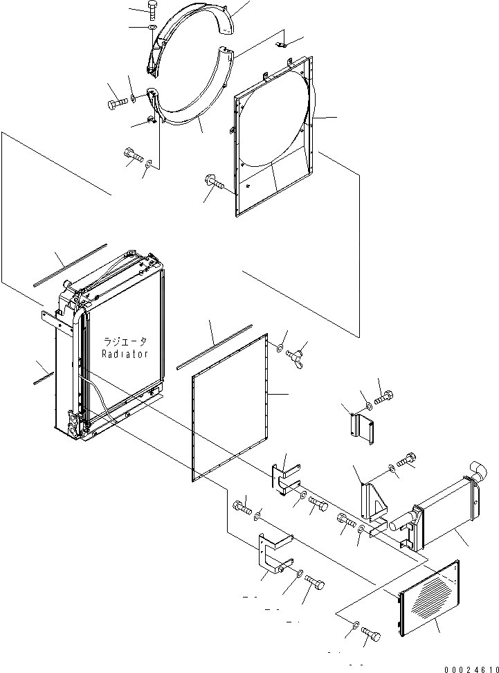 Схема запчастей Komatsu PC240NLC-7K - ОХЛАЖД-Е (ПОСЛЕОХЛАДИТЕЛЬ И КОНДЕНСАТОР)(№K-) СИСТЕМА ОХЛАЖДЕНИЯ