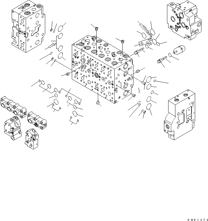 Схема запчастей Komatsu PC240NLC-7K - ОСНОВН. КЛАПАН ( АКТУАТОР) (/9) ОСНОВН. КОМПОНЕНТЫ И РЕМКОМПЛЕКТЫ