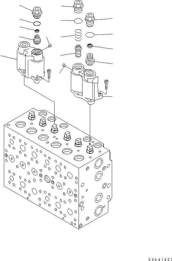 Схема запчастей Komatsu PC240NLC-8K - ОСНОВН. КЛАПАН (-АКТУАТОР) (/) Y ОСНОВН. КОМПОНЕНТЫ И РЕМКОМПЛЕКТЫ